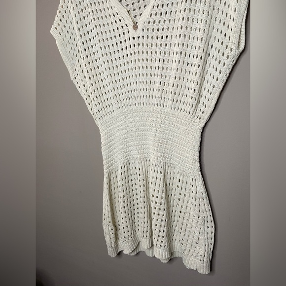 Cream Knit Swimsuit Cover Up Size S - Picture 2 of 4